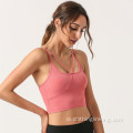 Sports Sports Bra Strappy Back Dillad Gweithredol i Fenywod